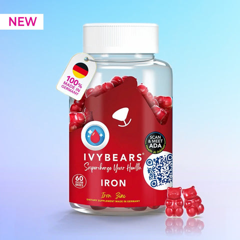 Iron + Zinc Gummies – 10 mg Iron, Cherry Flavor, 60 Gummies